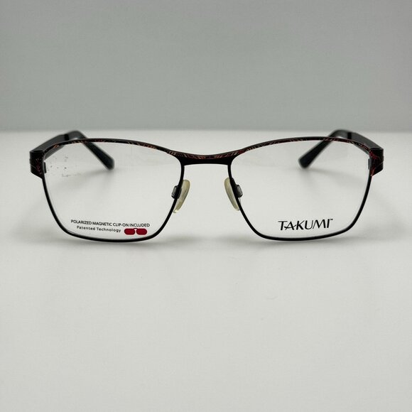 Takumi Eyeglasses Eye Glasses Frames T9955 090 54-17-135 W/ Clip main image 5